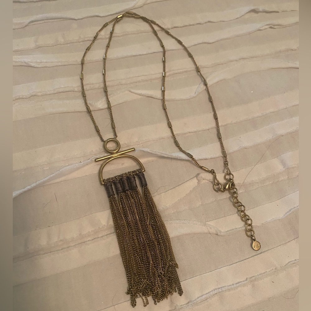 Stella & Dot Chain Tassel Necklace